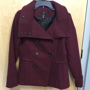 Maroon Pea Coat